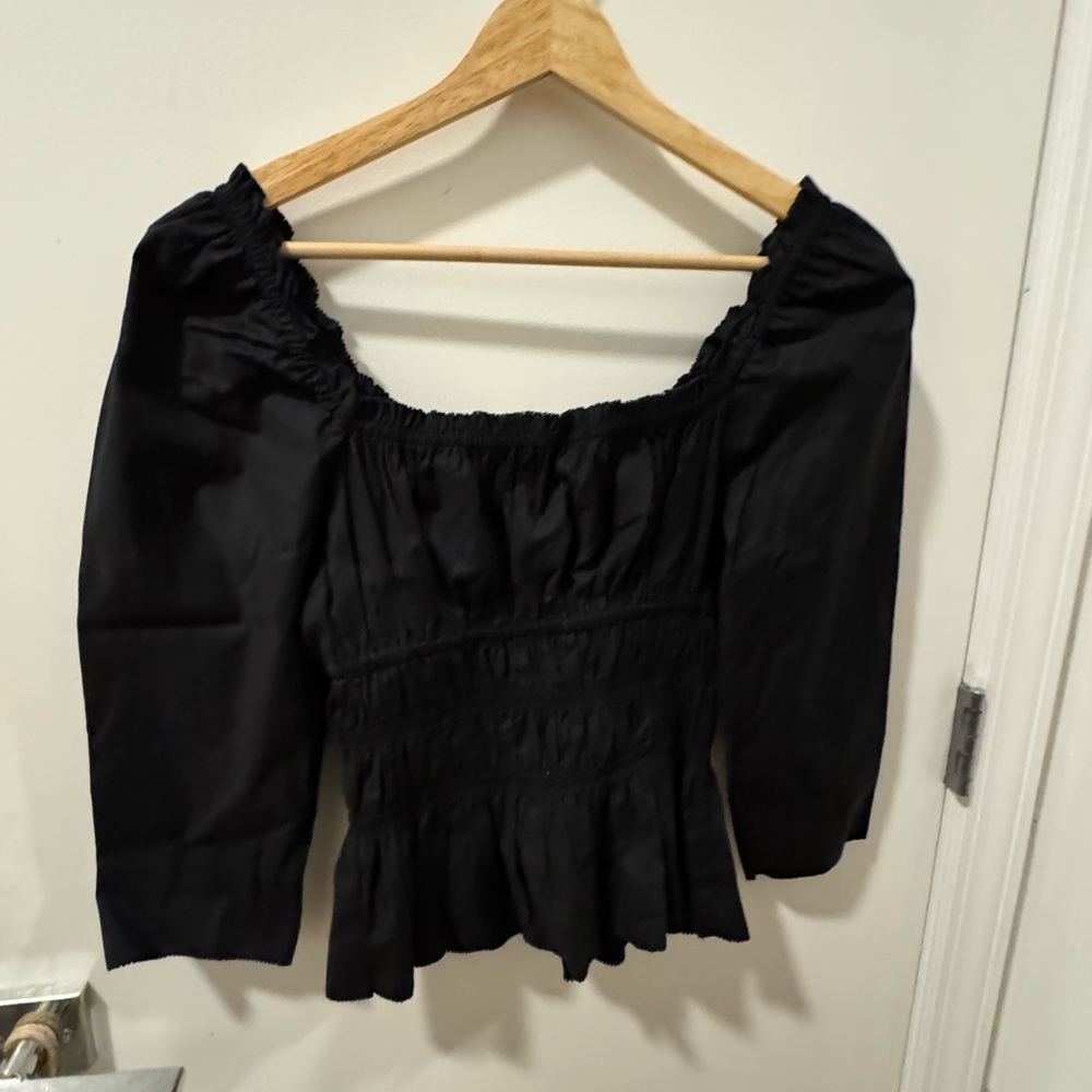 Reformation Lauryn cotton top with bows - size 6 - Picture 3 of 3